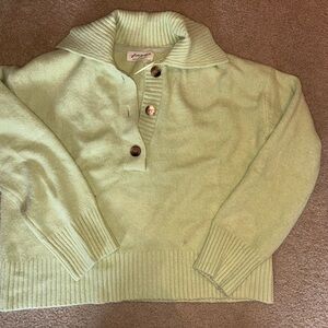 RETIRED COLOR Free People matcha melange  trading up polo
